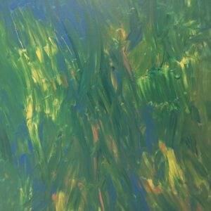 beautiful, green abstract astrological channeled painting
