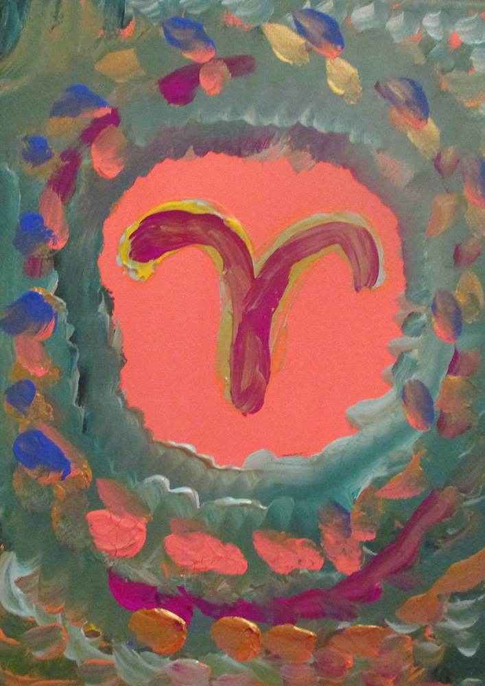 astrology painting for zodiac sign aries