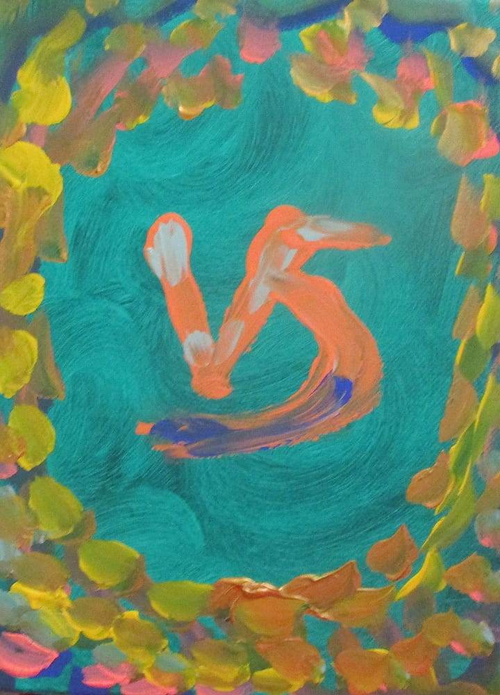 colorful abstract artistic painting of the Capricorn sun sign