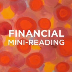 colorful abstract artistic painted banner for financial mini-reading